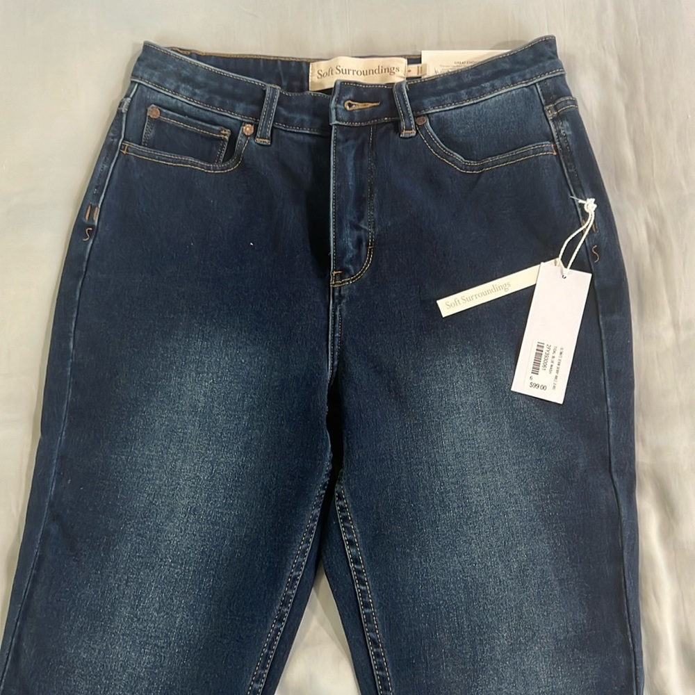 Soft Surroundings Ultimate Denim Skinny Ankle Jeans size 6 NWT